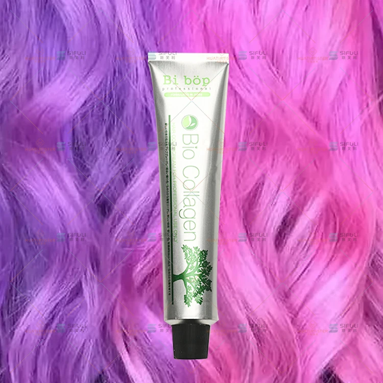 Huati Sifuli bibop 100ml Professional free Ammonia Salon Use Permanent Natural Hair Dye purple pink red Hair Color Cream