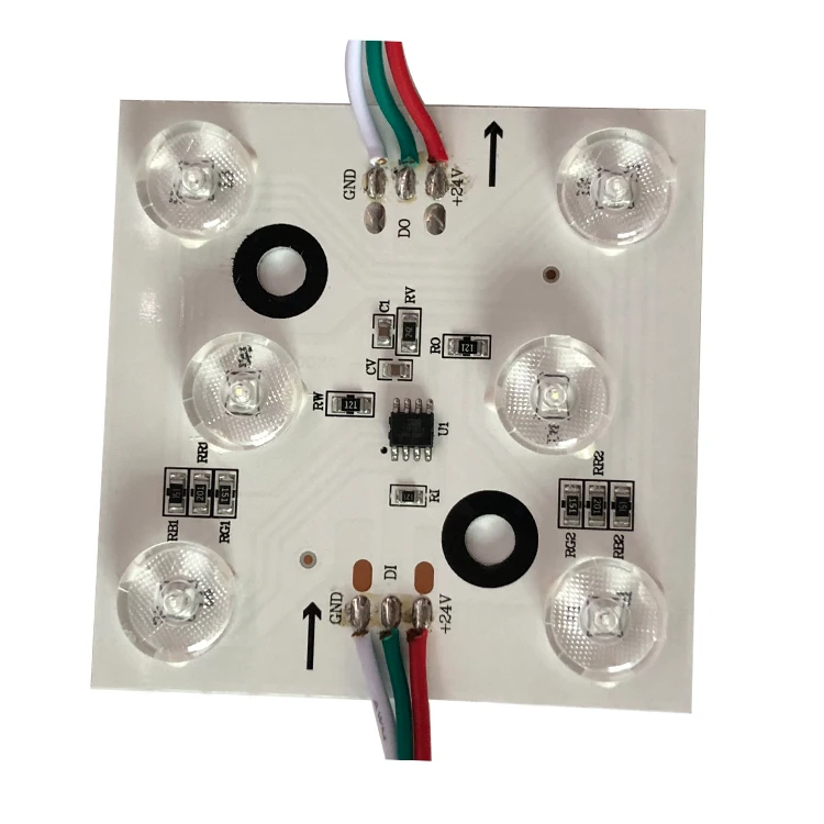 Addressable TM1814 RGBW LED Module Dream Color SPI Signal Programmable Diffused Lens 24V 90CRI for Ceiling Lightbox ad Lighting