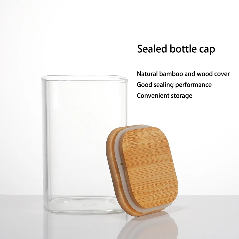 Various Sizes Custom Kitchen Glass Food Storage Container Mason Spice Jar With Lids Cookie Candy Jars