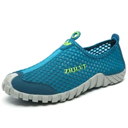 Fashion couples hollow mesh breathable outdoor aqua beach shoes for men and women