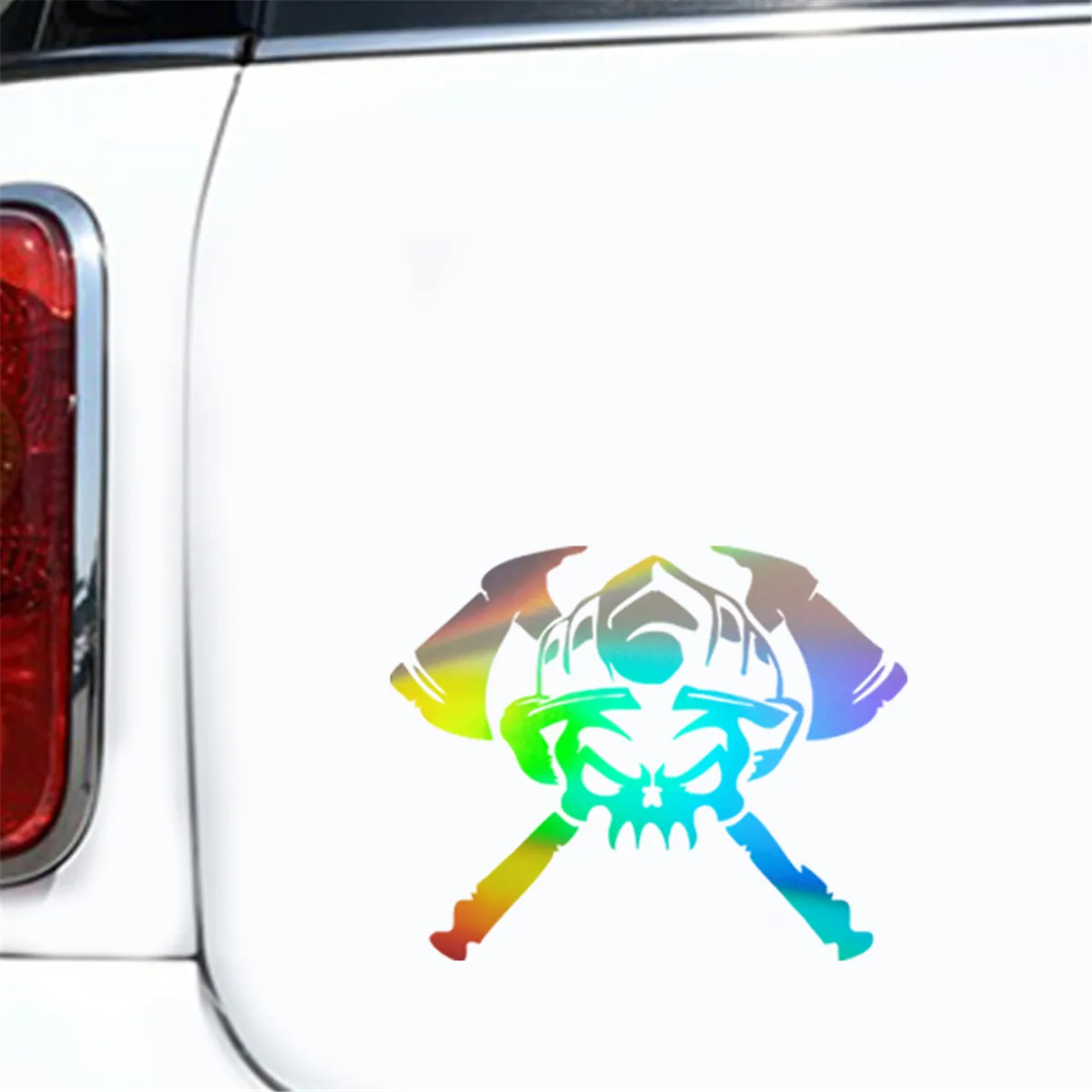 Skeleton Fireman Car Sticker Vinyl Decal Car Truck Bumper Window Laptop Sticker Decor Gift Die Cut Decals Laptop Window Glass