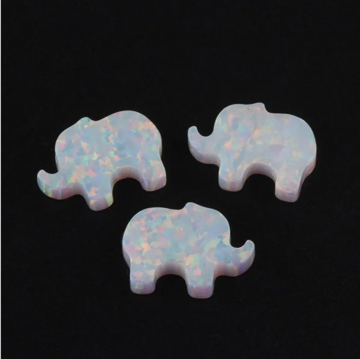 
Flower Opal Jewelry Elephant Shape Synthetic Opal Pendant Necklace Bracelet Accessories 