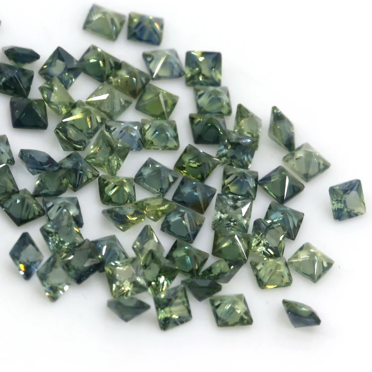 South Africa natural sapphire high quality natural 100% color loose gemstone factory price green sapphire