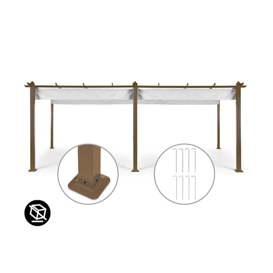 YASN 3x6M 3x3M 3x4M OEM Motorized Retractable Systems Aluminum Frame Fabric Roof Pergola Awning