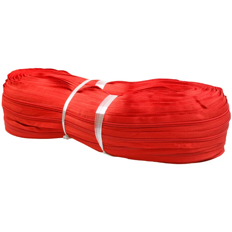 200Yard Long 5# Sewing Nylon Zipper Coil Roll ( with 5pcs Zipper Slider Pull) Black White Red Zippers Zip  For Tent Quilt