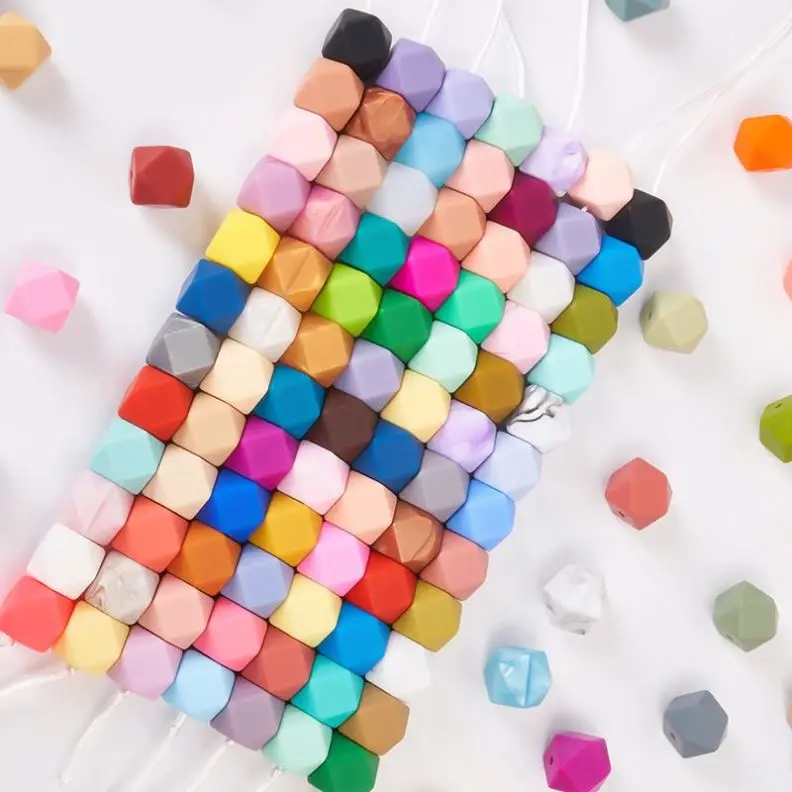 trending products 2024 new arrivals baby soft silicone17mm beads focal bpa free silicone beads pacifiers clip chain