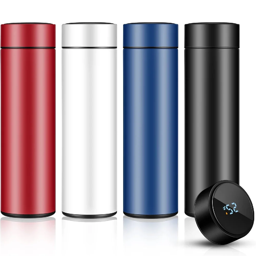 500ml Bottle Led Digital Temperature Display Smart Water Bottles For Car