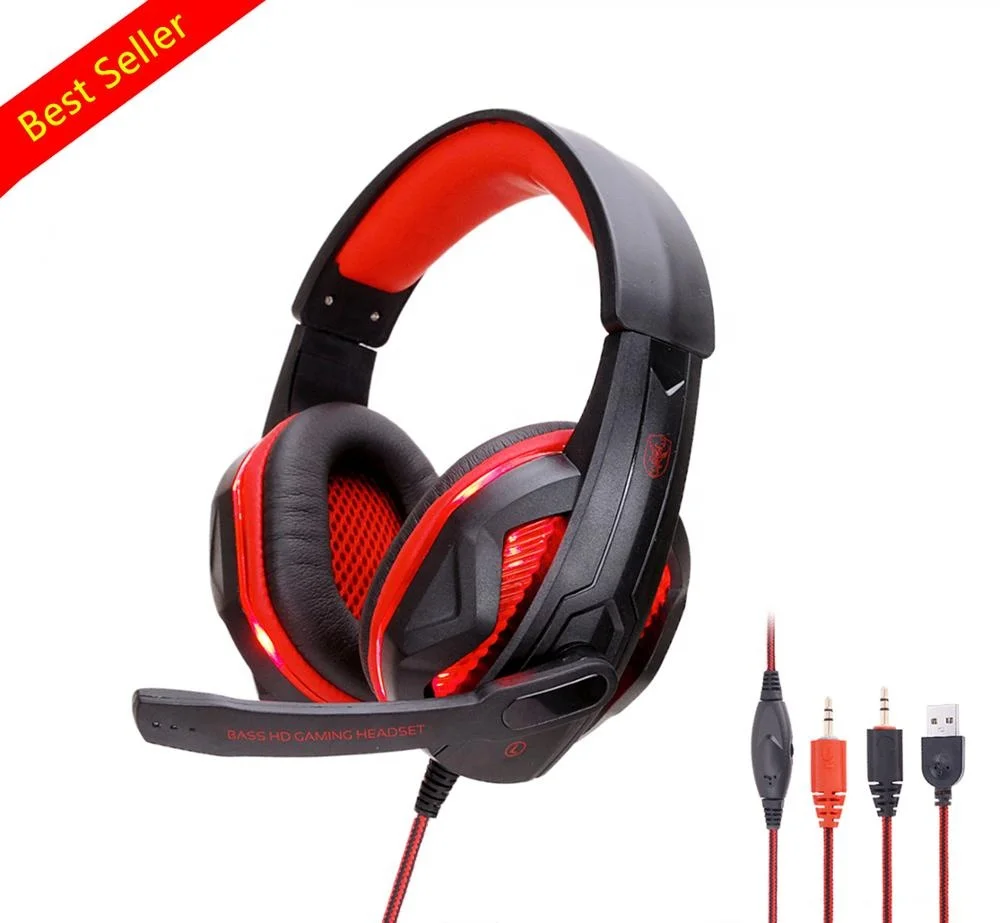 
wired headset with microphone 7.1 ps4 pc 3.5mm gamer Xbox noise cancelling gaming headphones 