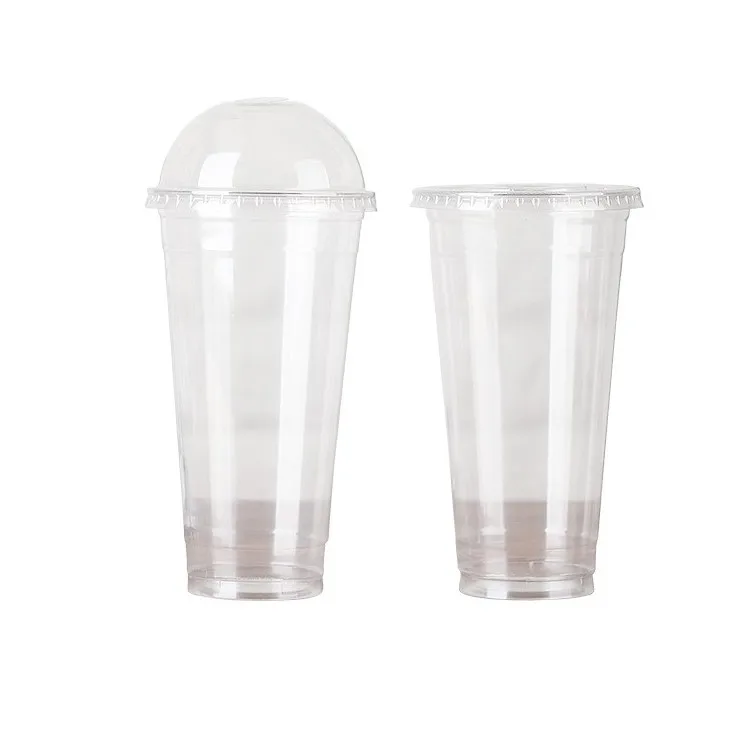 100% biodegradable disposable  16 12 32 oz CPLA plastic lid clear cold beer milk tea coffee sauce PLA U shaped PLA  cup