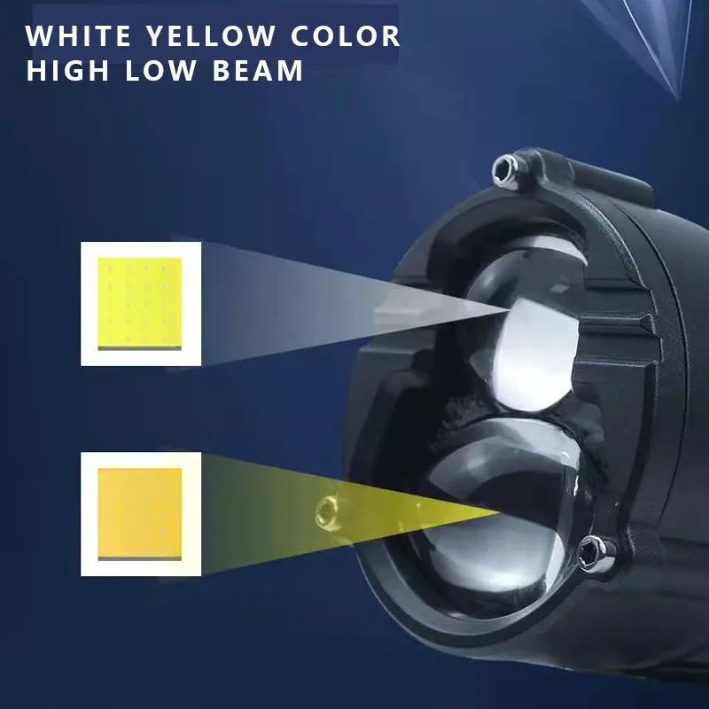Sanvi New Arrival Mini U30 Motorcycle LED Projector Lens Headlight Spot Light 40W Dual Color Car LED Fog Lights Auto Work Light