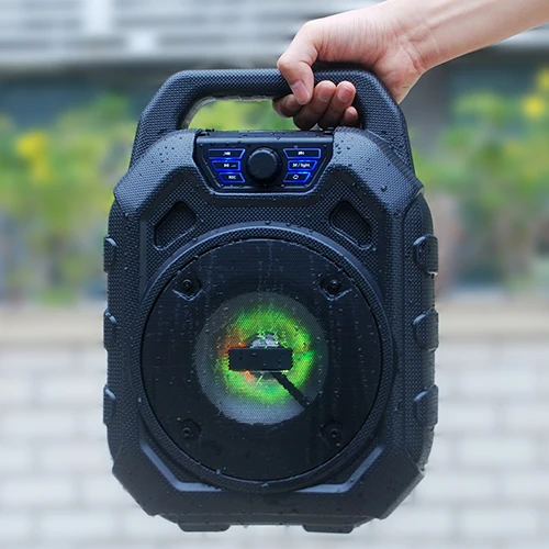 
china factory Tws led light waterproof Stereo Sound Wireless party speaker Audio Player Karaoke Speaker 