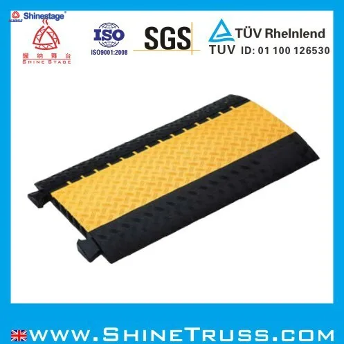 PVC Rubber Mat Cable Cover Speed Humps Road Bump Cable Protector Cable Wire Cord Ramp