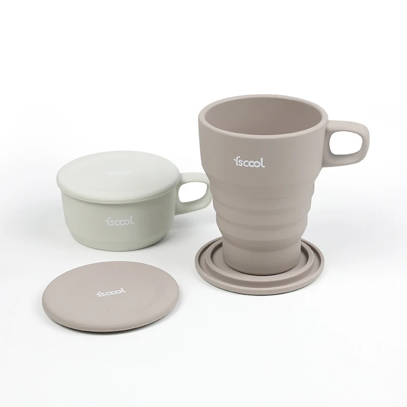 
2020 new style travel portable retractable folding silicone water cup mini silicone water cup 