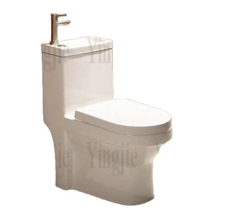 
Europe market hot sell ceramic sanitary ware 2 in 1 toilet and basin set combination 