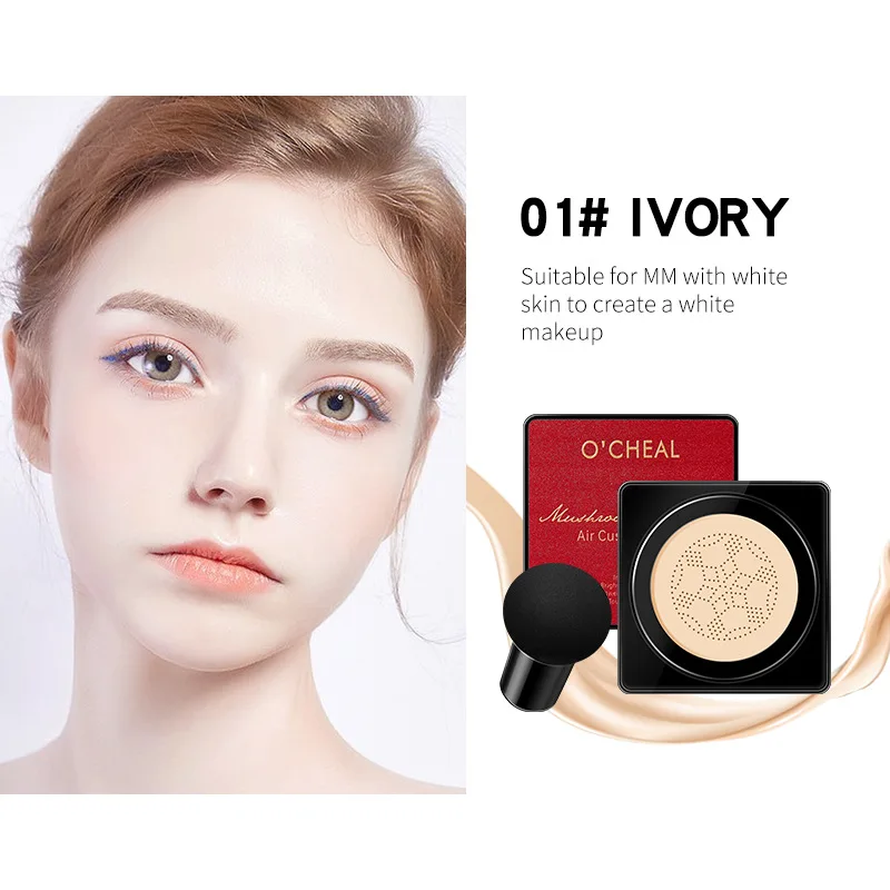 OEM Mushroom Head BB Cream Foundation Cream for Face Makeup Concealer Air Cushion for Face Base with Whitening Air Cushion