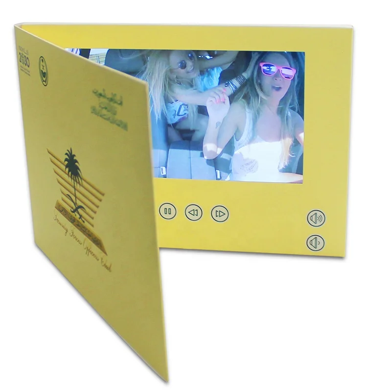 Custom Advertising Digital Video Book 2.4 4.3 5 7 10 Inch HD LCD Screen Video Brochure Video Business Promotional Card