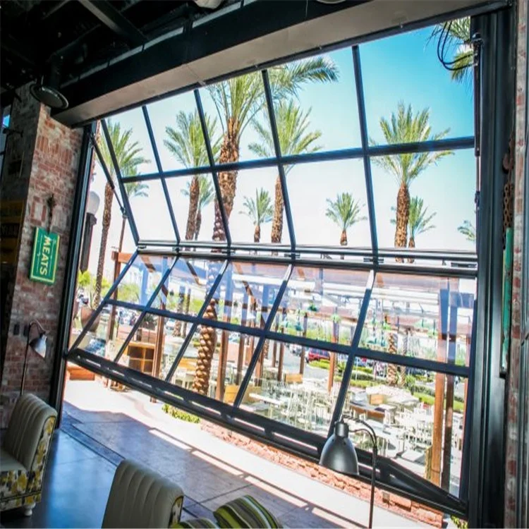 Hydraulic Aluminum Electric Vertical Bi-fold Door for Commercial Shop and Garage