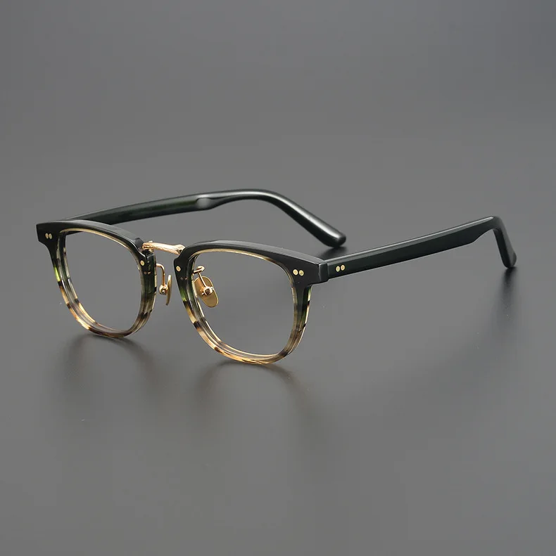 New Luxury Top Quality 100% Handmade Plate Pure Acetate Acet Titanium Optical Eyeglasses Frames Eyewear Myopia Frames