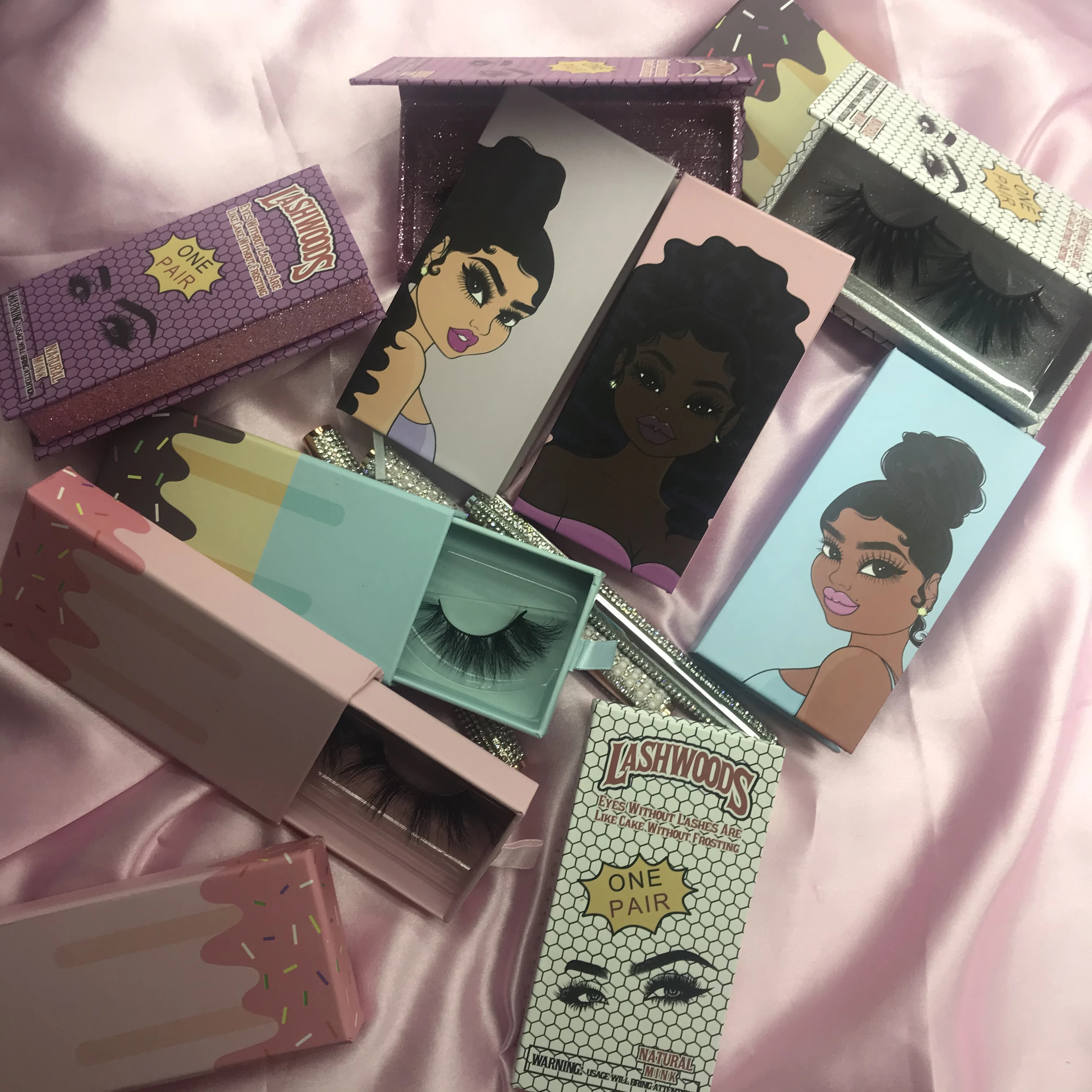 New Arrivals lash custom box rhinestone boxes lash packaging custom logo eyelash boxes