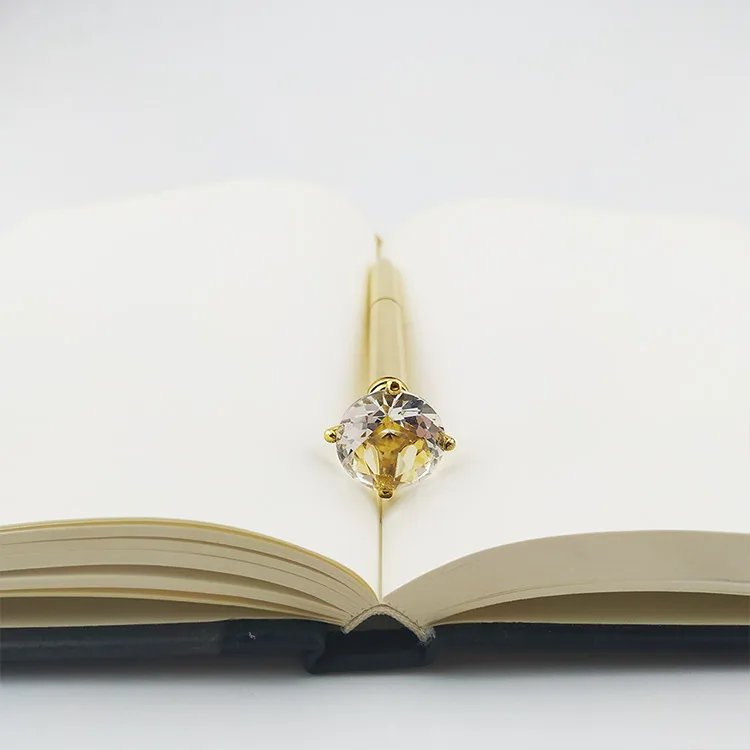 Custom Your Logo Luxury Diamond Gift Pen Set, Custom Printing Metal Pen For Girl