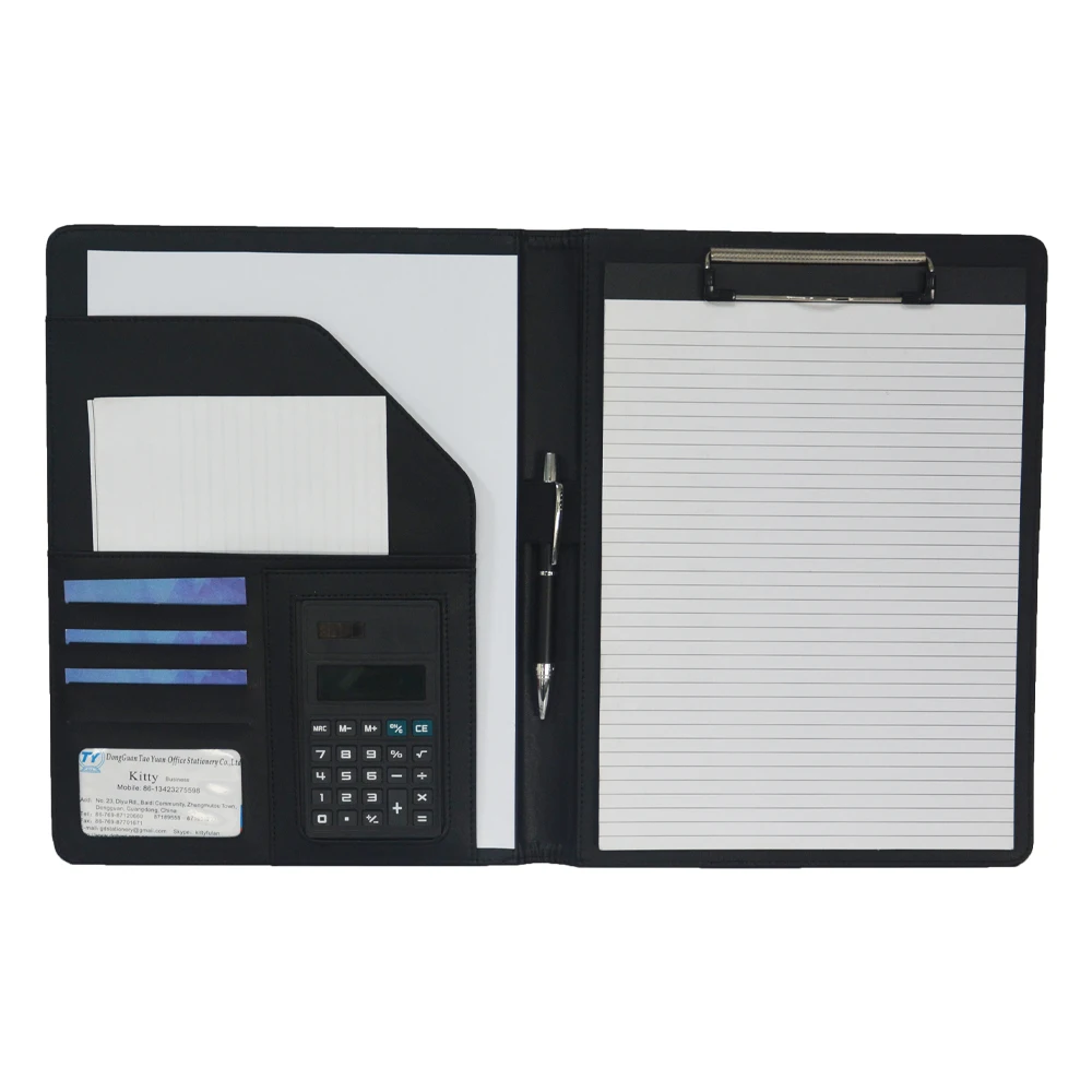 A4 Premium PU Leather Business Portfolio Superior Presentation Folder with Zipper for Impressive Business Impressions