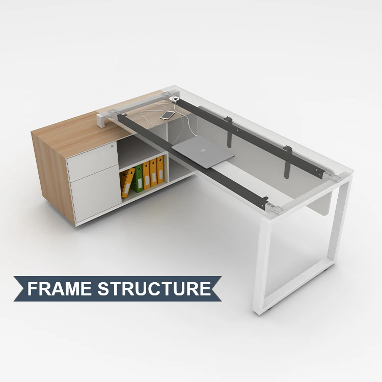 Steel frame boss office desk executive table