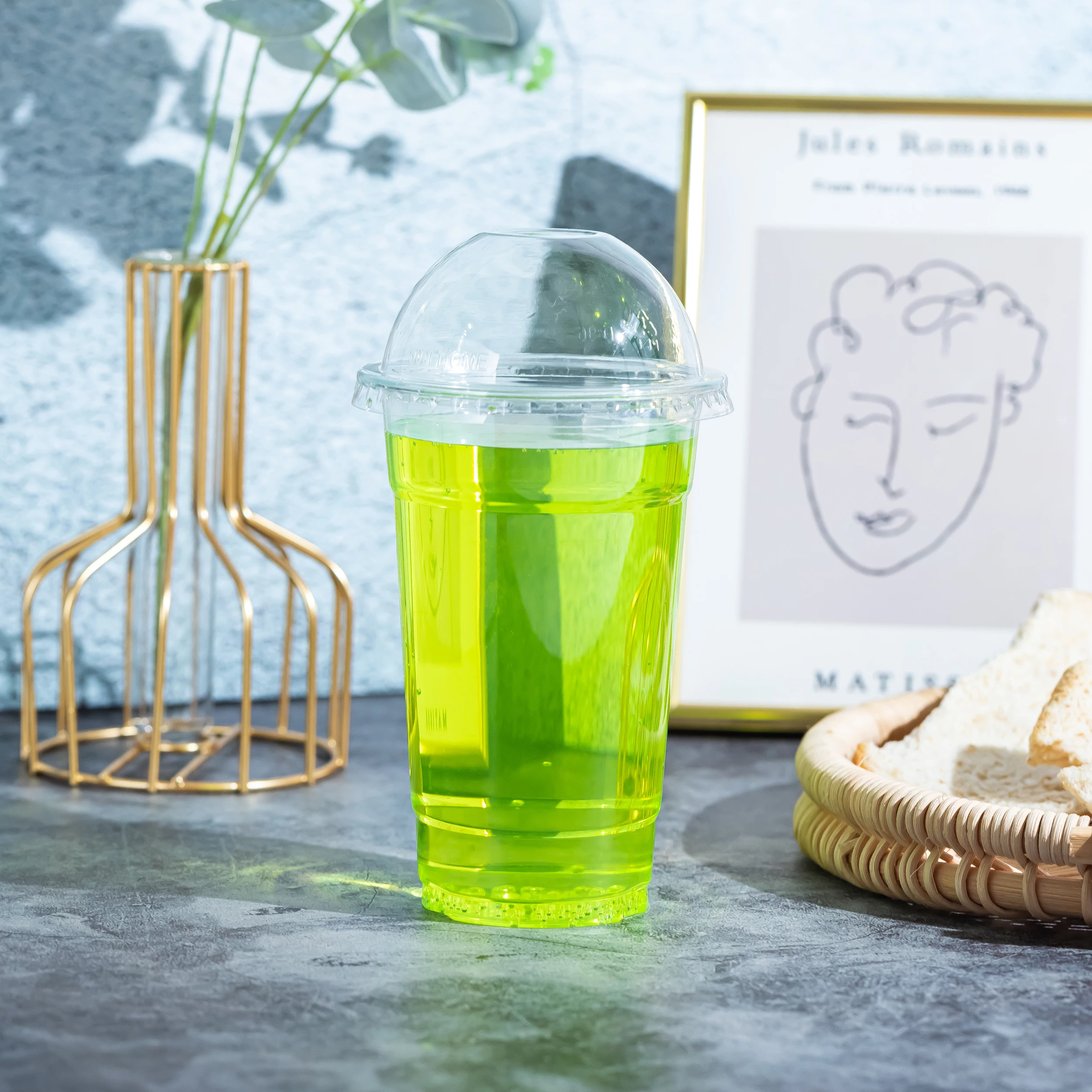 custom cheap price plastic tumbler custom logo recyclable disposable plastic cups 16 oz