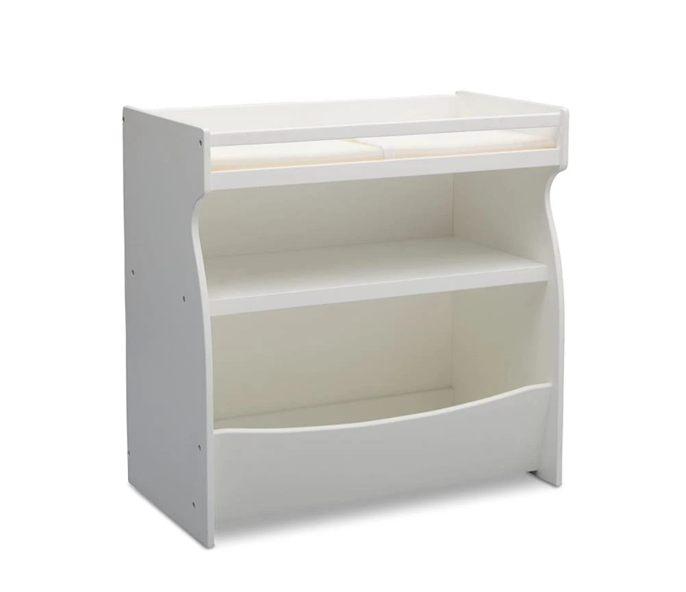 
2-in-1 Changing Table and Storage Unit with Changing Pad, Bianca White 