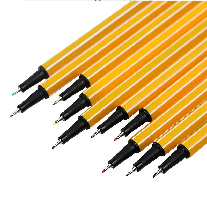 BECOL Wholesale 10 Colors Colored Fine Point Sketching Markers 0.4mm Drawing Marker Pen Fine Liner Color Pen Set