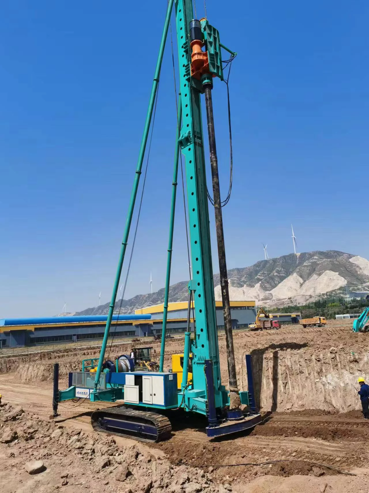 Building materials machinery ground screw small hydraulic static pile driver price