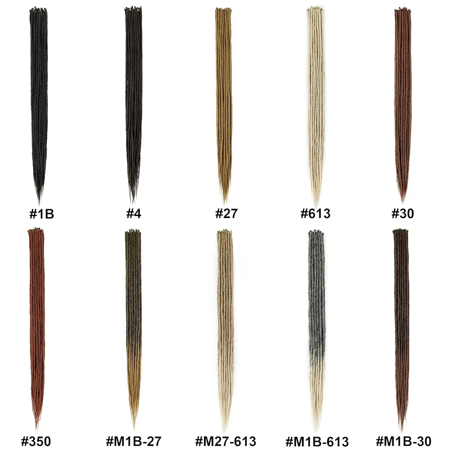 Synthetic Dreadlock Extensions 24 Inch Ombre Blonde Box Braid Dreads Locs Crochet Hippe Dreads Handmade 0.6 cm Braid Hair