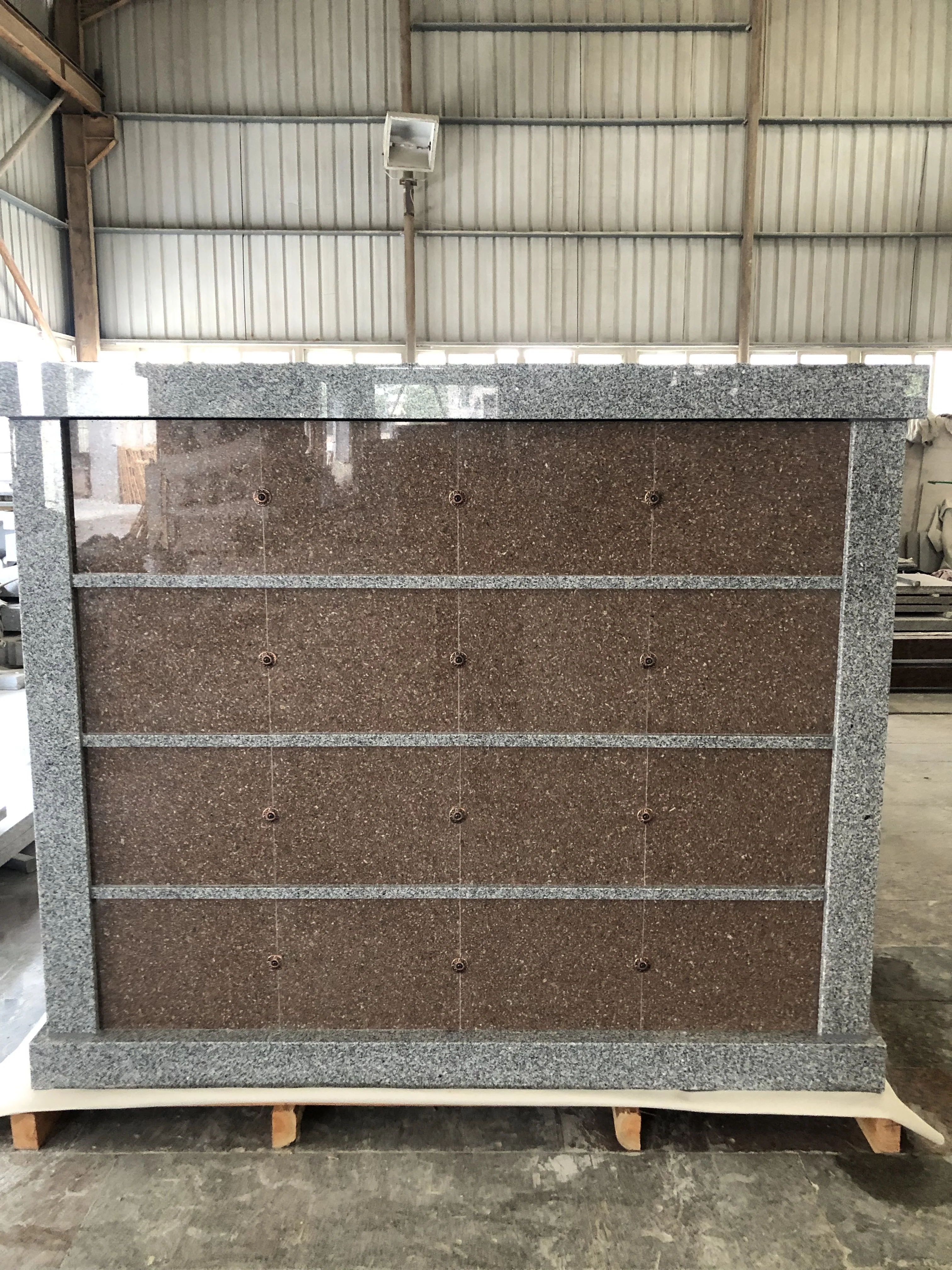 Cheap China G603 Grey Granite Tombstone Columbarium Niche For American