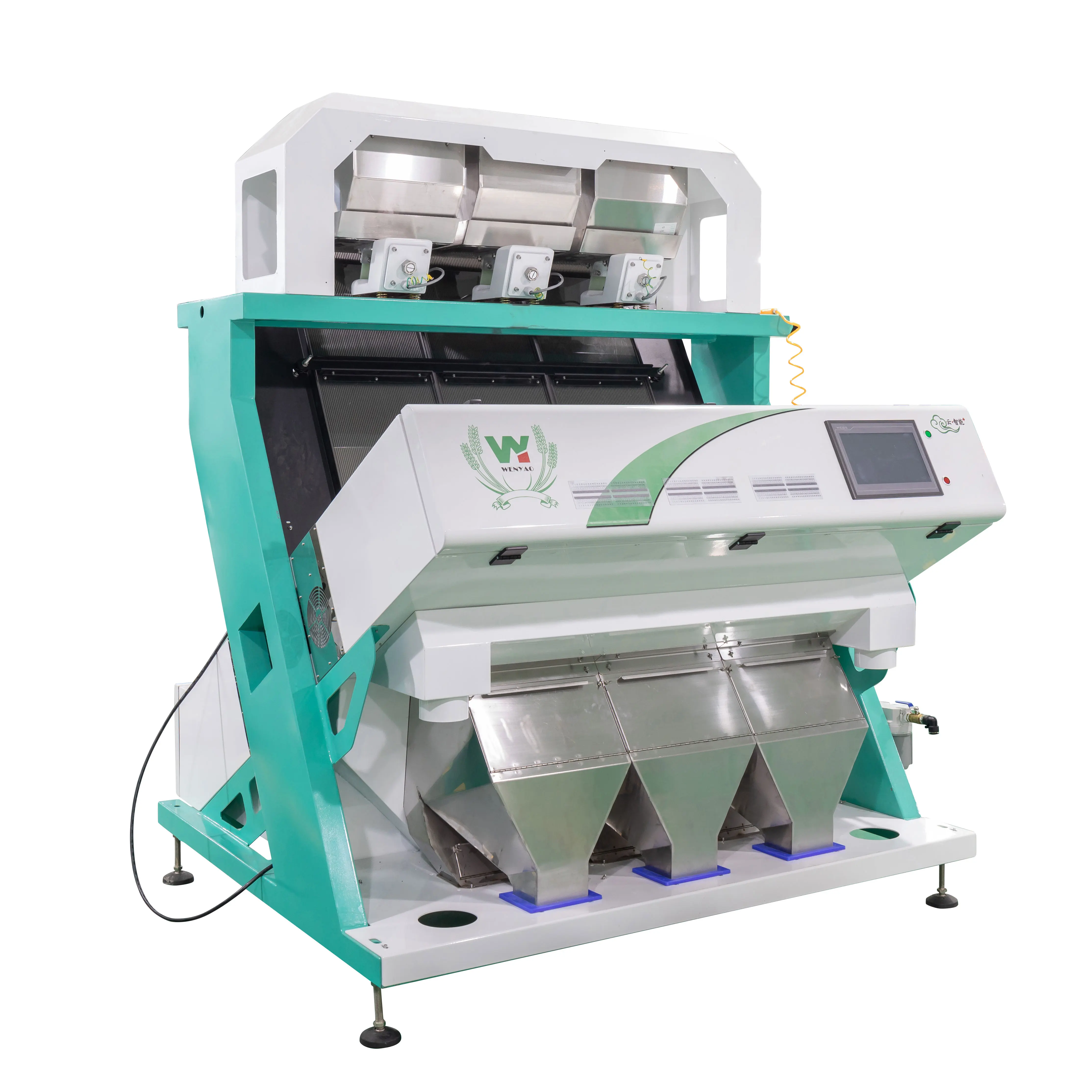 High capacity 3 chutes rice color sorter rice sorting machines white/parboiled rice color sorter machine