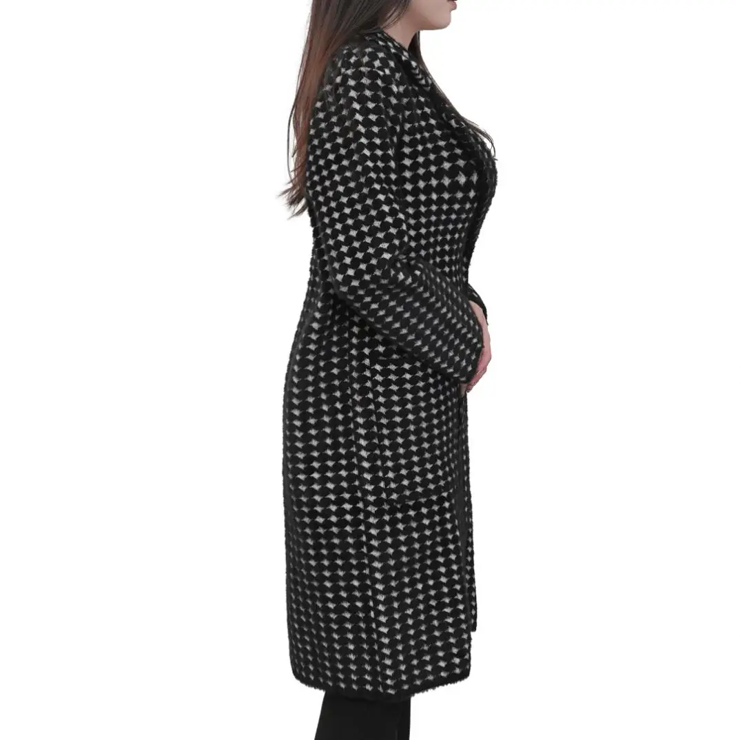 Trench 2024 Autumn New Korean Slim Fashion High-End Thousand Birds Check Coat Female