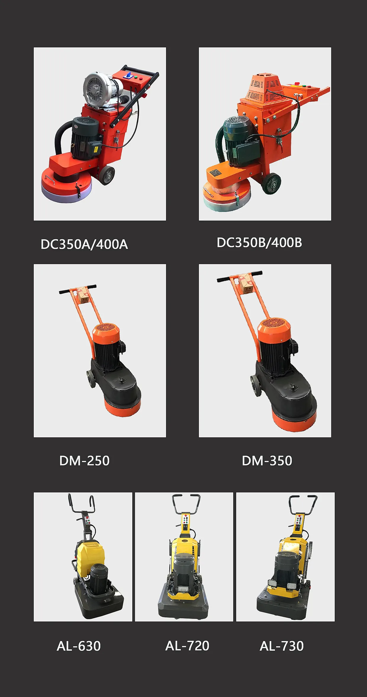 110v 220v 250mm edge concrete floor grinder