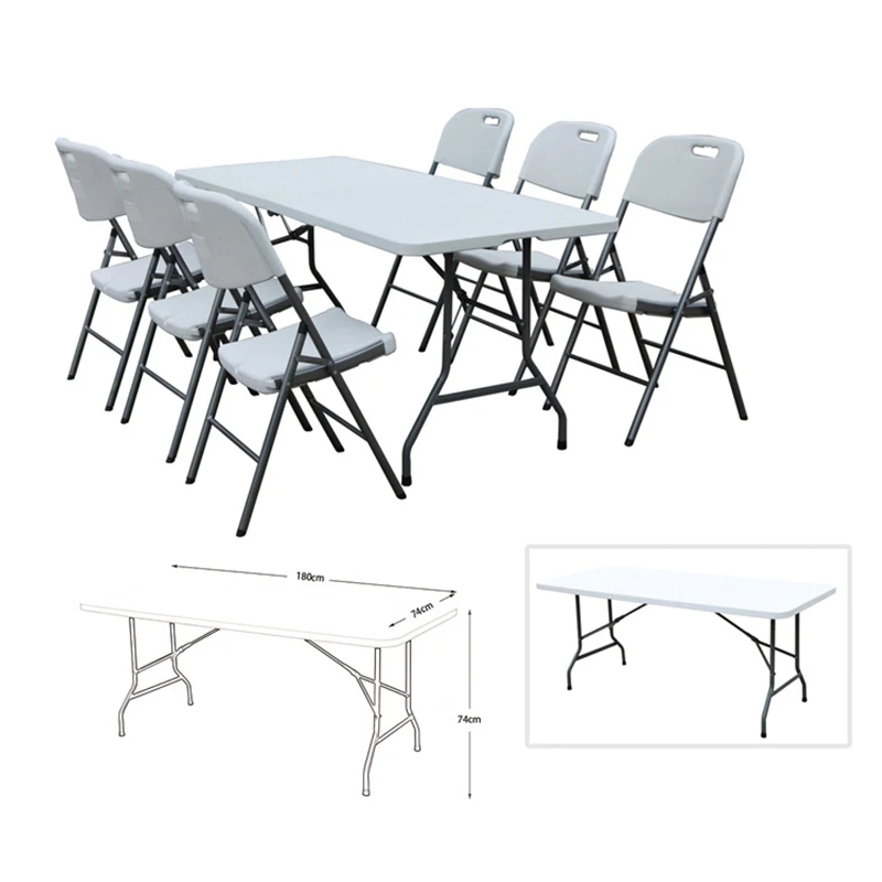 New Arrived Hot Sale Cheap Modern Dining Garden Foldable Plastic Table Camping Folding Picnic Table