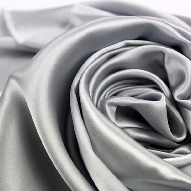 Pure mulberry silk fabric 16mm silk satin solid color or digital printed silk satin charmeuse