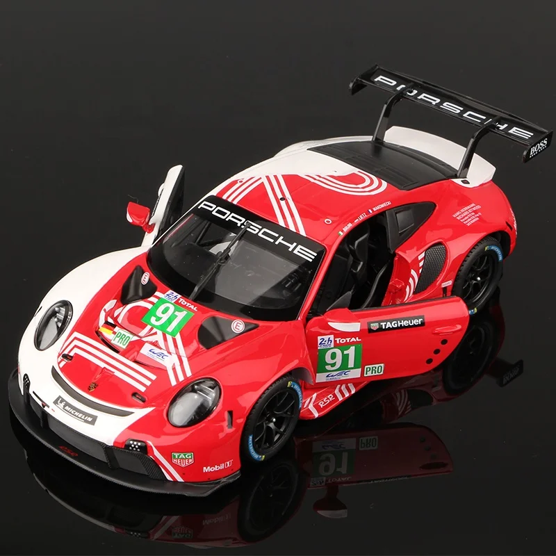 Bburago 1:24 2020 Porsche 911 RSR LM сплав спортивный автомобиль статический литой модели автомобилей игрушки