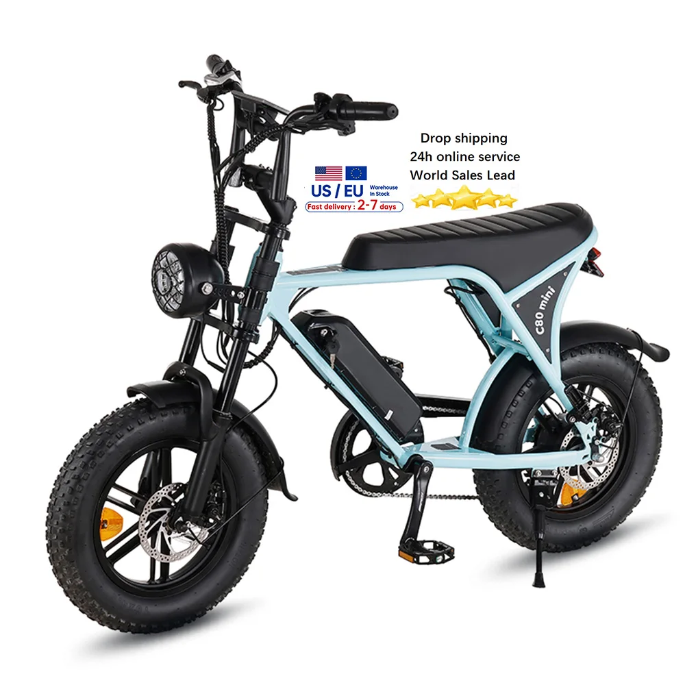 electric bike price VOMO C80 mini 16inch fatbike cycle E bike Eu warehouse Electric city bike bicycle Electric bicycle