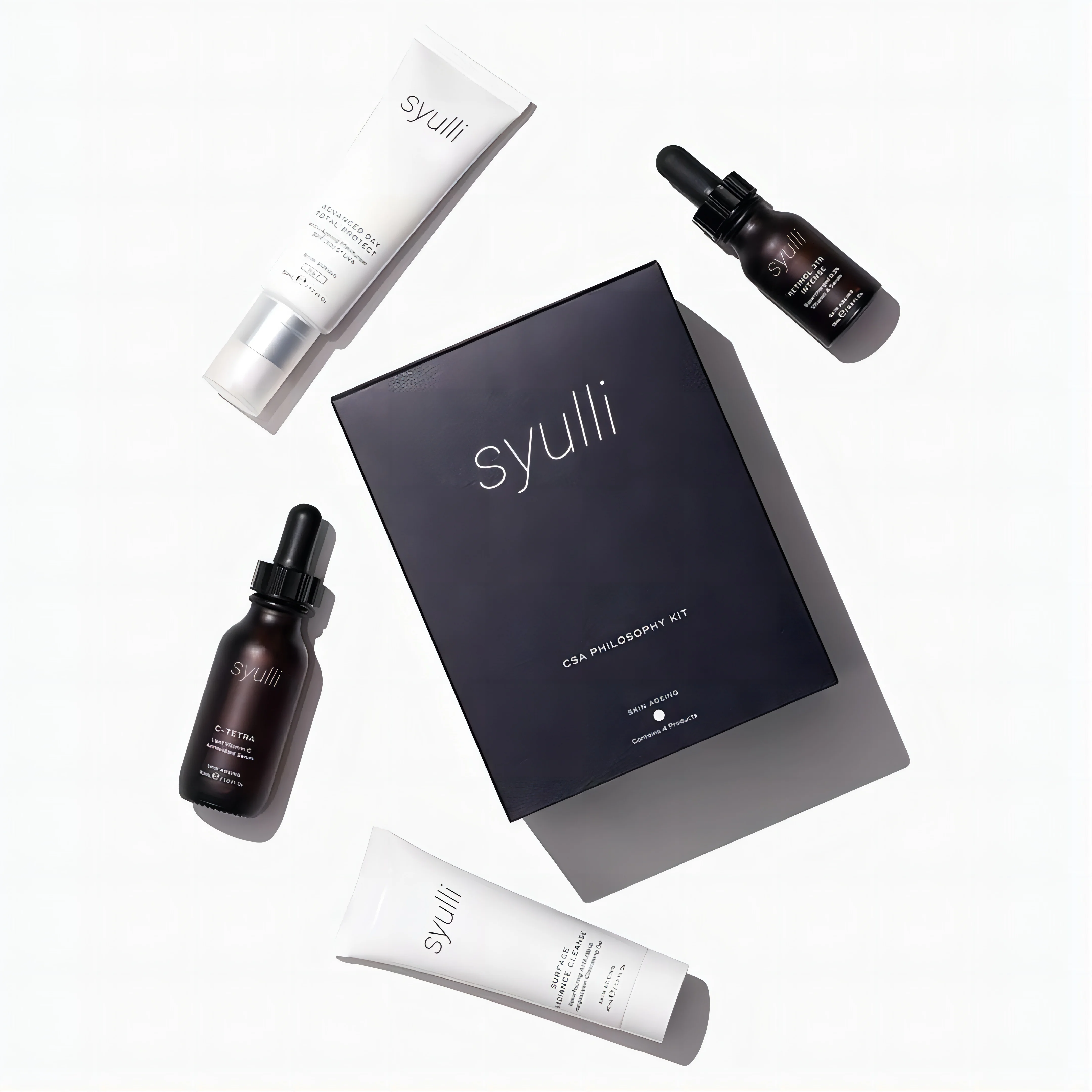 Surface Radiance Cleanser Vitamin C Serum Uva Spf 30 Moisturiser Retinol 0.3% Vitamin A Serum Skin Care Set