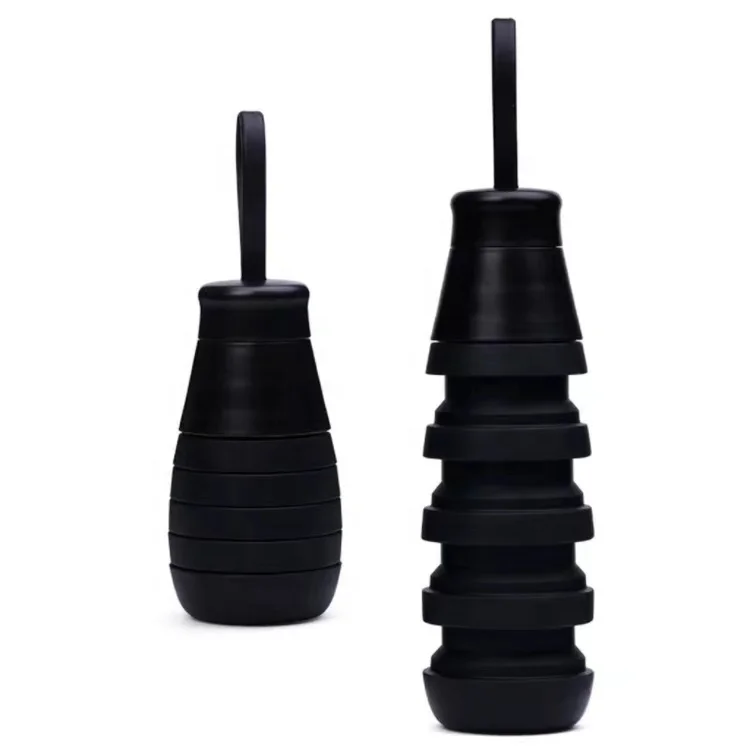 500ML Outdoor Sports Fitness Water Bottle Portable Folding Water Bottle Creative Silicone Folding Cup