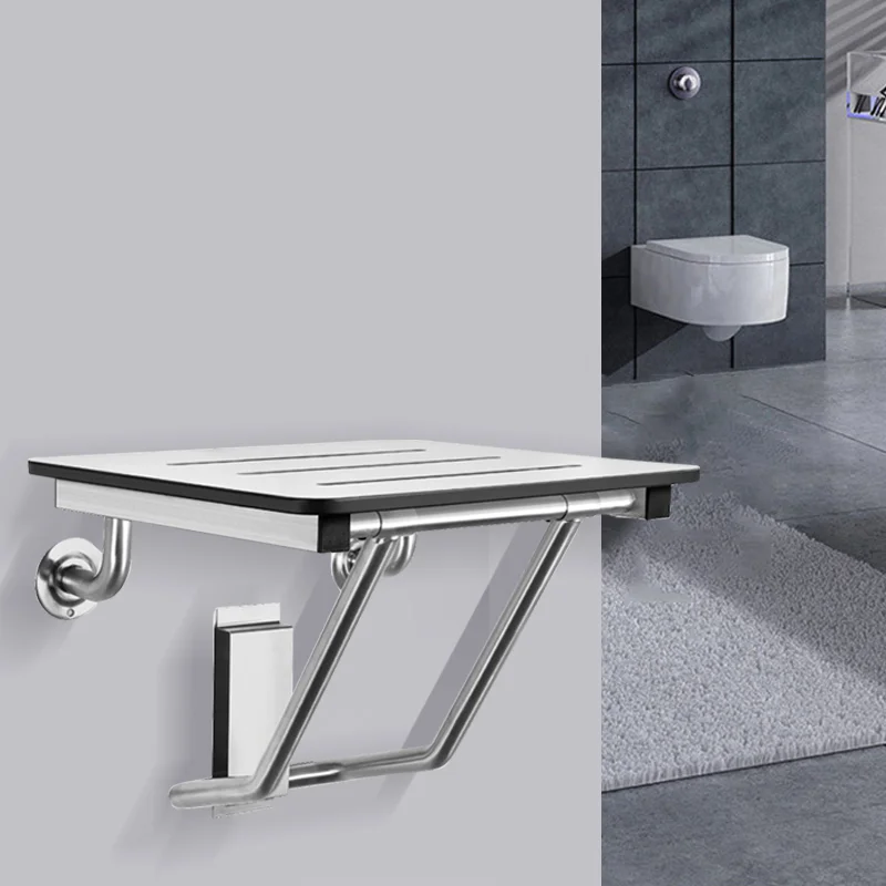 Wholesales Waterproof Wall Mounted Bathroom Folding Shower Seat Cushion Foldable For Seniors