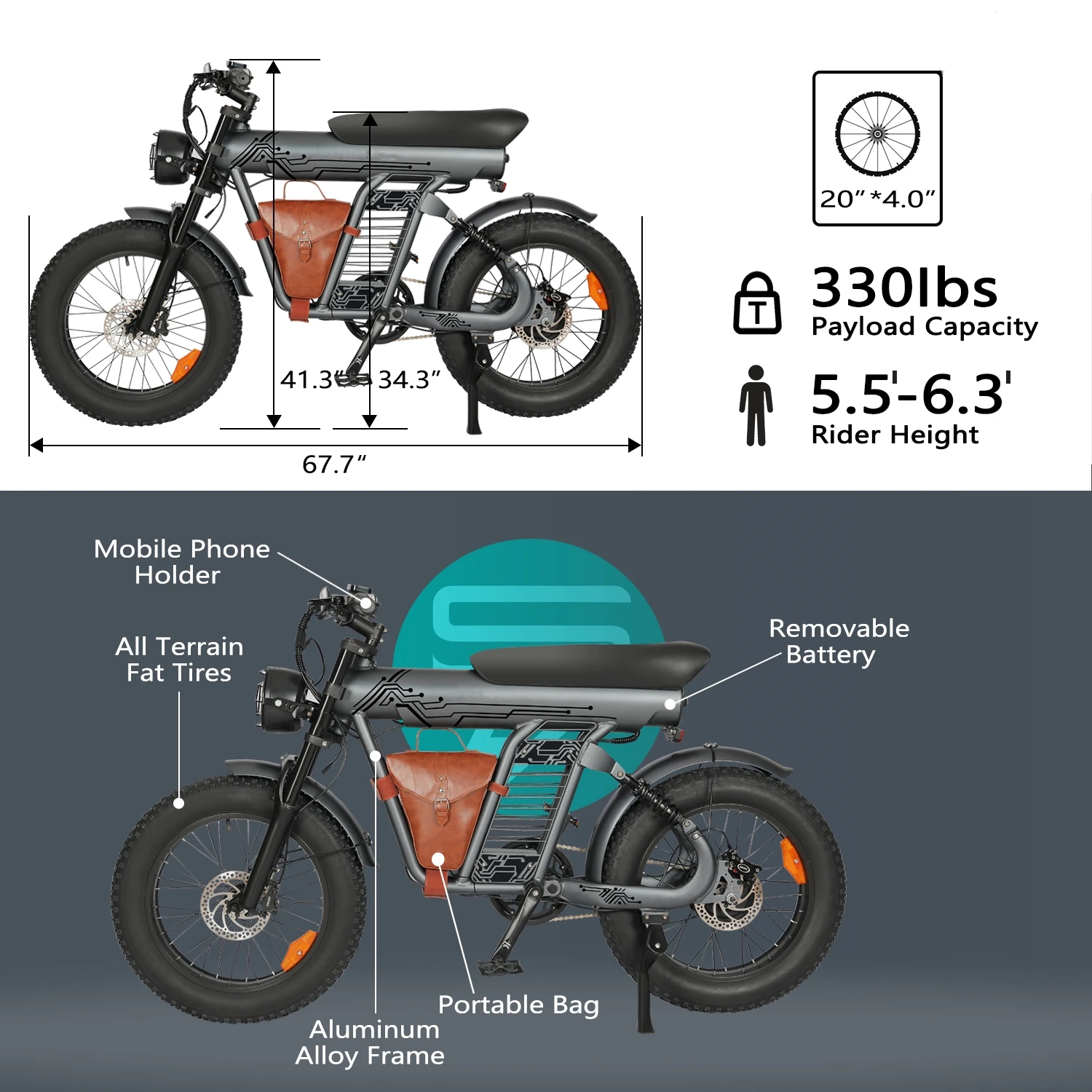 USA Warehouse 48V 20AH Electric Motorcycle 1200W Long Range Powerful Electric Motorcycle  For Adult Fast Delivery