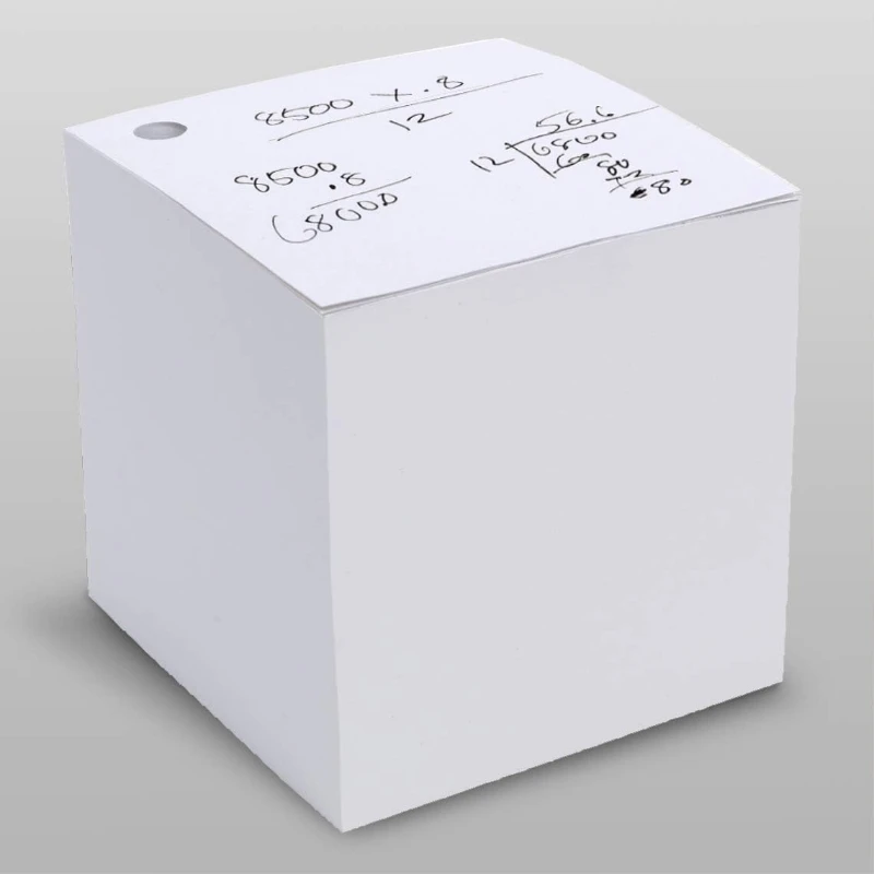 Adhesive Note Block Pallet Custom Logo Printed with pen hole on Square Memo Pad Cubes