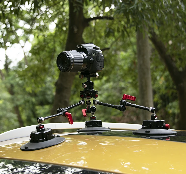 Custom Design Adjustable Filming Stabilizer Ball Head Tripod Car Sucker Suction Cup Camera Mount Holder