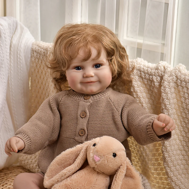 New Design Cute 24 inch Alive Full Body Silicone Newborn Baby Bebe Reborn Complete Silicon Dolls