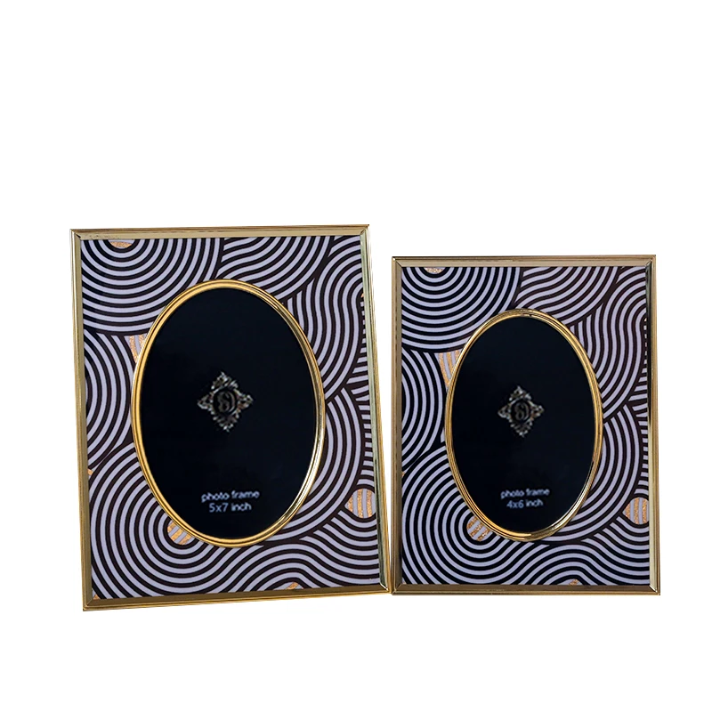 
Hotel villa model room wedding room decoration photo frame decoration light luxury metal tabletop table frame 6 inch 7 inch 