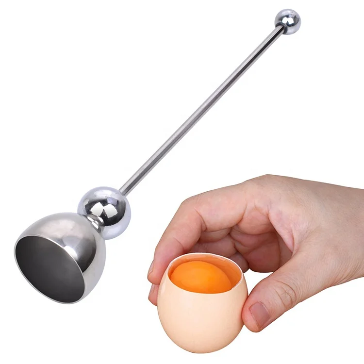 Smart Kitchen Tools Stainless Steel Egg Shell Cracker Egg Topper Shell Cutter Knocker Opener