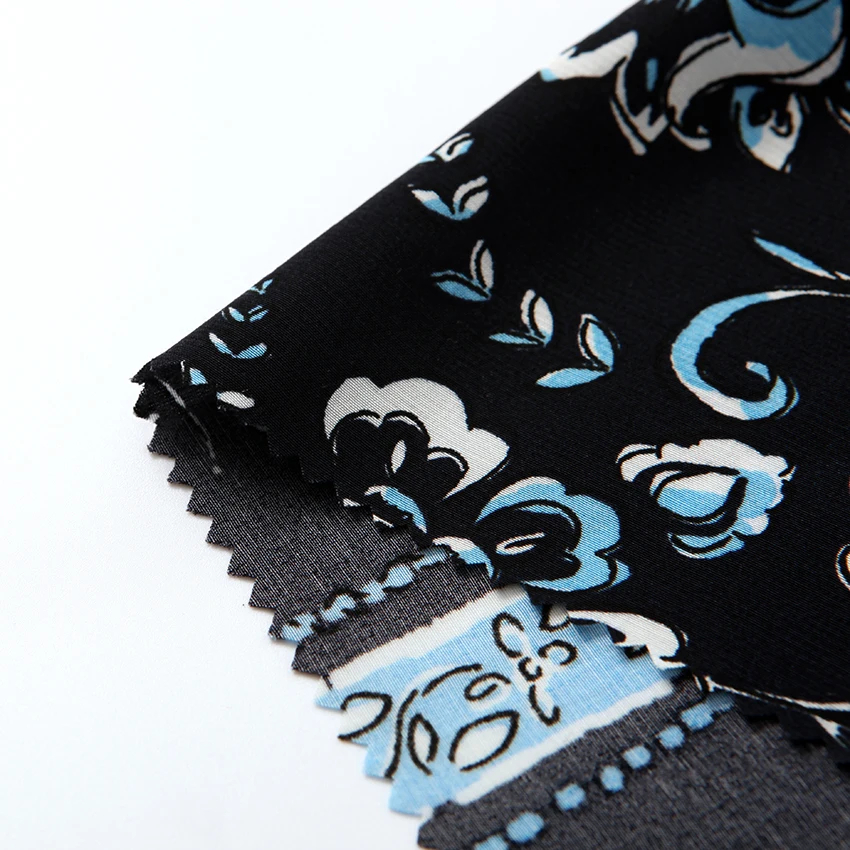 
ecologically jeans blouses shirts silk weaving textile crepe viscose fabric 