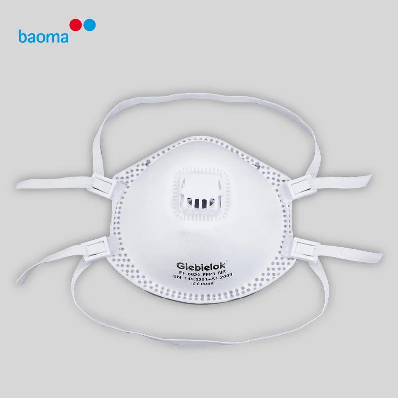 China Manufacturer CE Approved Safety Protective Respirator mask ffp3  mask with valve